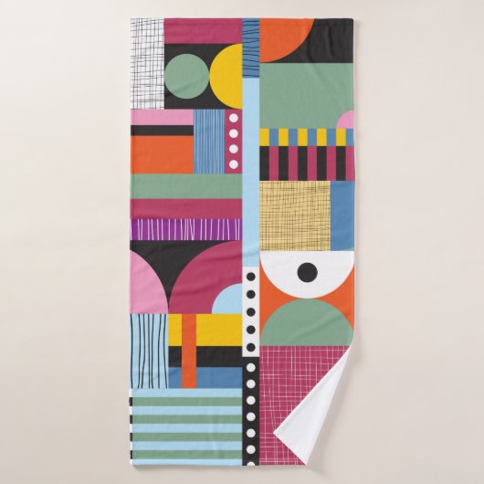 Motif coloré scandinave (Serviette de bain)