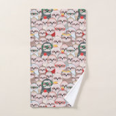 Motif comique de paresse (Serviette à main)