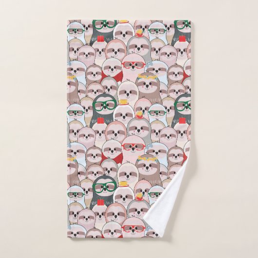 Motif comique de paresse (Serviette à main)