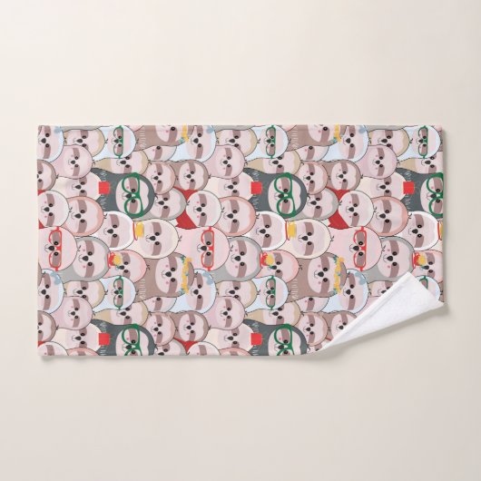 Motif comique de paresse (Serviette à main)