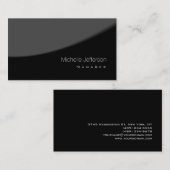Motif contemporain Black Grey Carte de visite (Devant / Derrière)