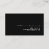 Motif contemporain Black Grey Carte de visite (Dos)