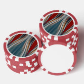 motif continu rose fluide sur jeton de poker (Empiler)