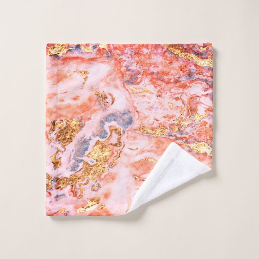Motif Cool en marbre or tendance (Gant de toilette)