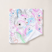 Motif cool moderne à grains de bois (Gant de toilette)