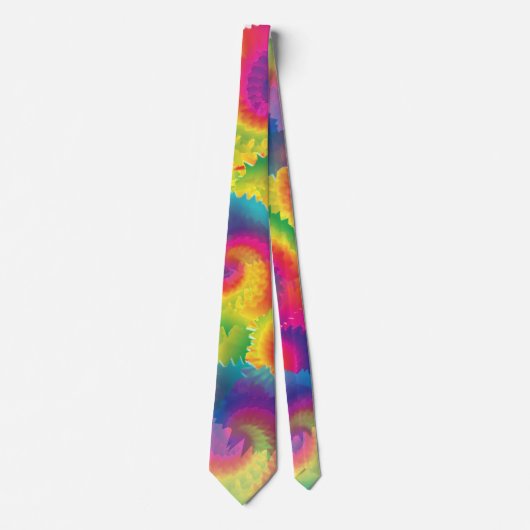 Motif Cool Rainbow Tie Dye Cravate (Devant)