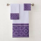 Motif copte de textile dans le pourpre (En situation)