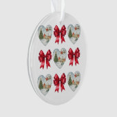 Motif Coquette de Noël Cœurs et Rubans (devant)