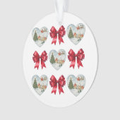 Motif Coquette de Noël Cœurs et Rubans (devant)
