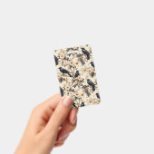 Motif corbeau corneille fleurs arbres Badge (Manuel / portable)