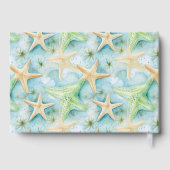 Motif côtier d'aquarelle d'étoile de plage (Verso)