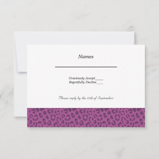 Motif Cougar violet RSVP (Dos)