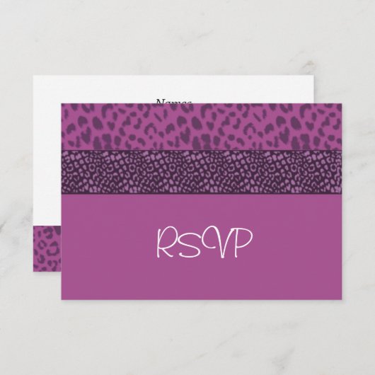 Motif Cougar violet RSVP (Devant / Derrière)