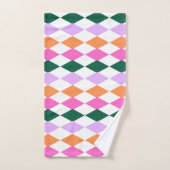 Motif couleur diamant rétro mi-siècle moderne (Serviette à main)
