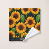 Motif couleur Sunflower Farm 3D (Gant de toilette)