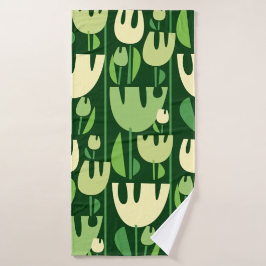 Motif couleur tulipe transparent (Serviette de bain)