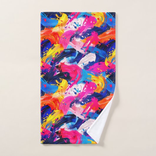 motif coups de pinceaux (Serviette à main)