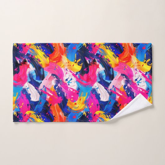 motif coups de pinceaux (Serviette à main)