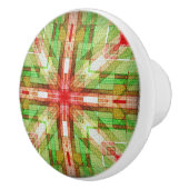 Motif courtepointe en céramique bouton rouge vert (Droite)