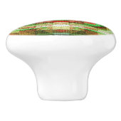 Motif courtepointe en céramique bouton rouge vert (Côté)