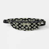 Motif crâne Monogramme noir Halloween Fanny Pack (Recto)