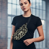 Motif crâne Monogramme noir Halloween Fanny Pack