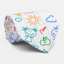 Motif cravate à main pour enfants