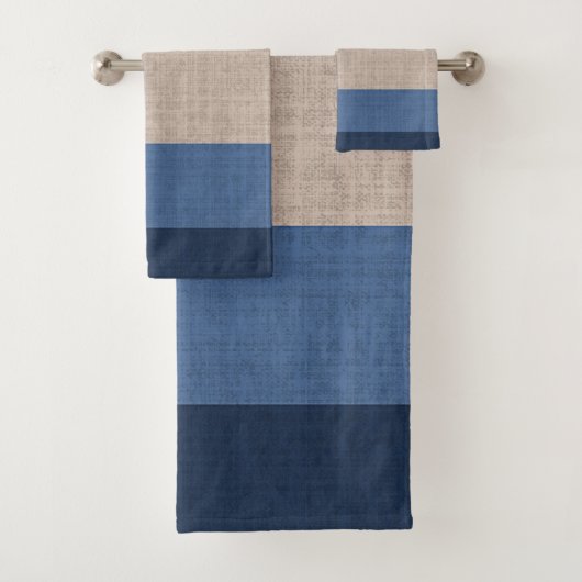 Motif Crosshatch rayé bleu et tan, (En situation)