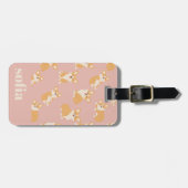 Motif Cute Corgi étiquette bagage pour amoureux de (Devant horizontal)