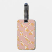 Motif Cute Corgi étiquette bagage pour amoureux de (Dos Vertical)