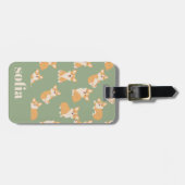 Motif Cute Corgi étiquette bagage pour amoureux de (Devant horizontal)