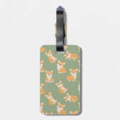 Motif Cute Corgi étiquette bagage pour amoureux de (Dos Vertical)