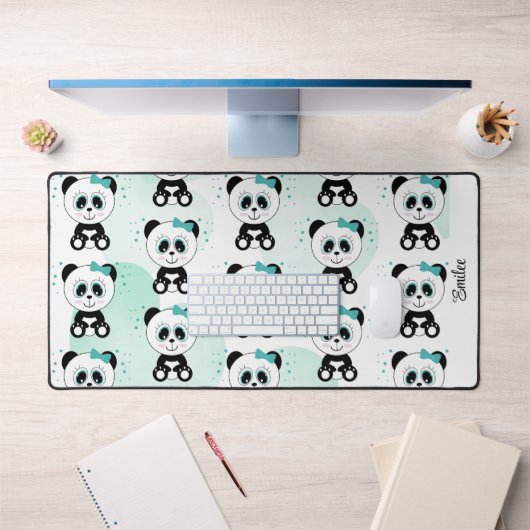 Motif Cute Panda (Mint Green) (Bureau 1)