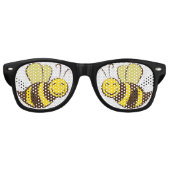 Motif d'abeilles Imprimer Lunettes de soleil rétro (Devant)