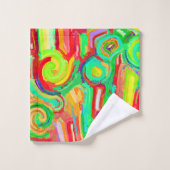 Motif d'abstraction coloré (Gant de toilette)