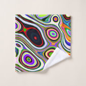Motif d'abstraction coloré et vivant (Gant de toilette)