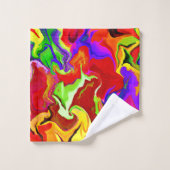 Motif d'abstractions colorées (Gant de toilette)