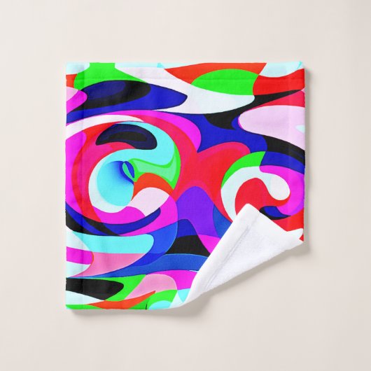 Motif d'abstractions colorées (Gant de toilette)