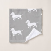 Motif Dachshund couleur personnalisé (Gant de toilette)