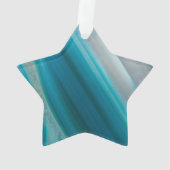 Motif d'agate à bandes bleu sarcelle pour les Fête (dos)