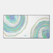 Motif d'agate d'eau et de violet avec monogramme (Recto)