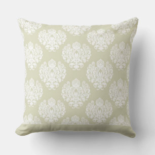 Motif Damas moderne Coussin couleur bronze CH9