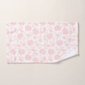 Motif damas vintage rose pastel et blanc (Serviette à main)