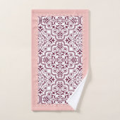 Motif damassé bourguignon, bordures de pétoncles r (Serviette à main)