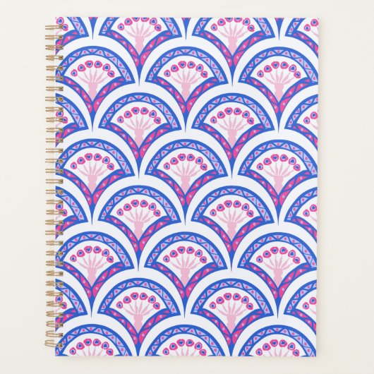 motif damassé floral bleu (Devant)