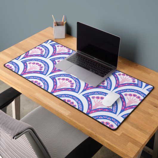 motif damassé floral bleu (Bureau 2)