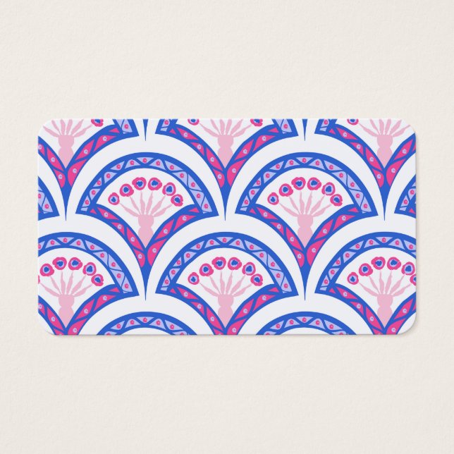 motif damassé floral bleu (Devant)