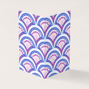 motif damassé floral bleu
