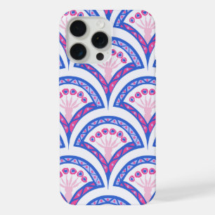motif damassé floral bleu