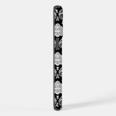 Motif Damassé Rococo Blanc sur Fond Noir (Côté droit)